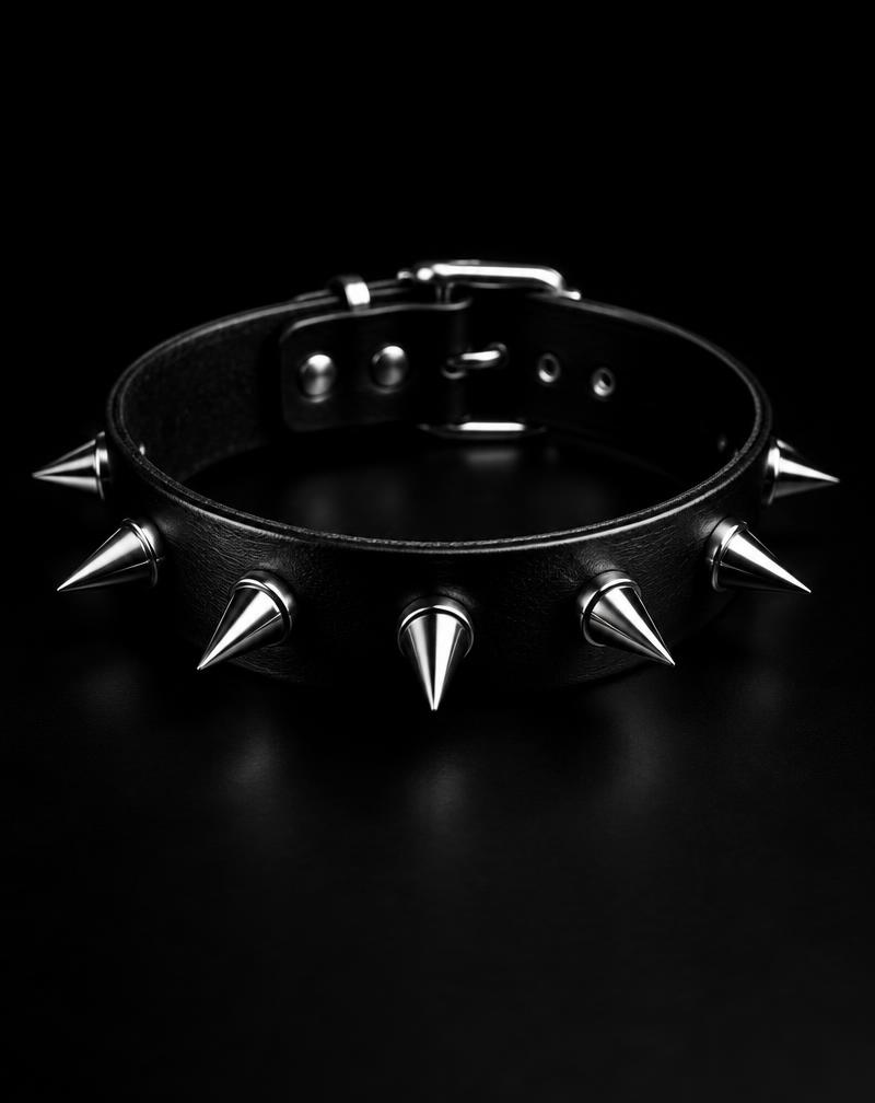 Spiked Leather Choker
