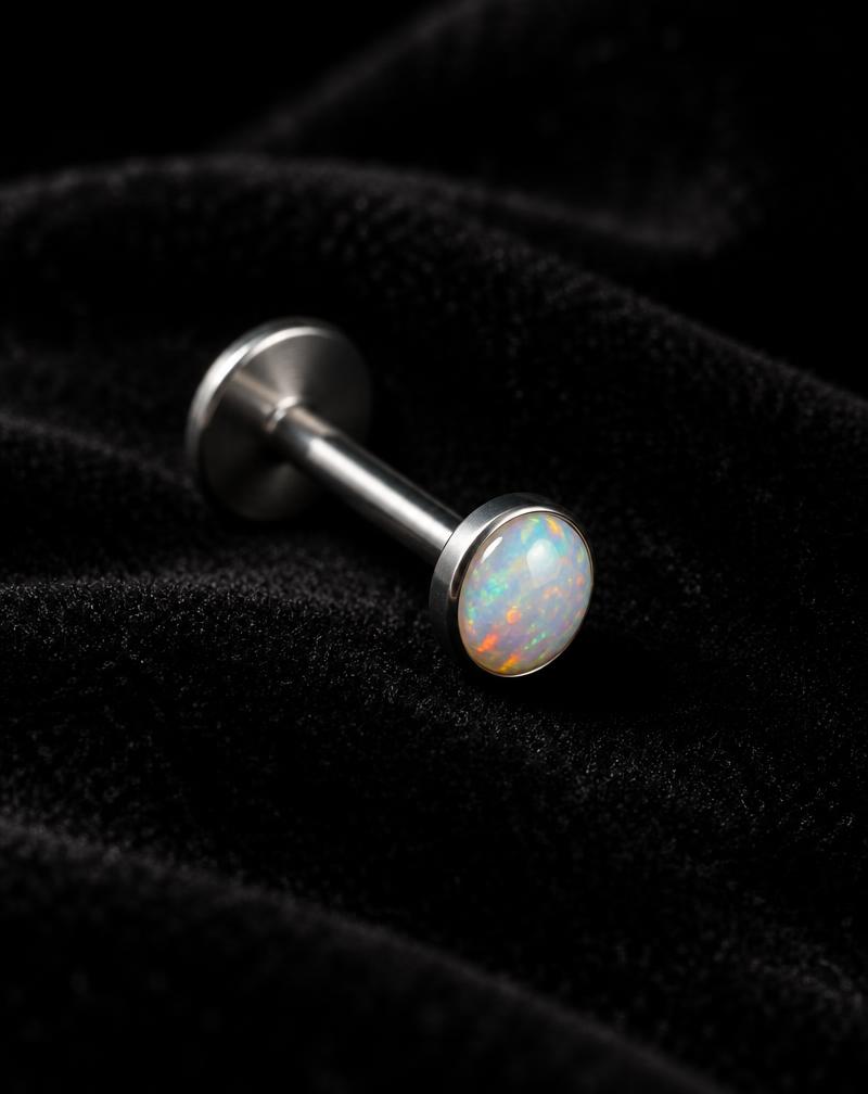 Opal Labret Stud