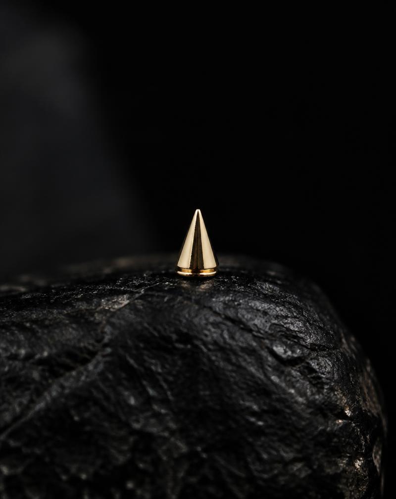 14K Gold Threadless Spike